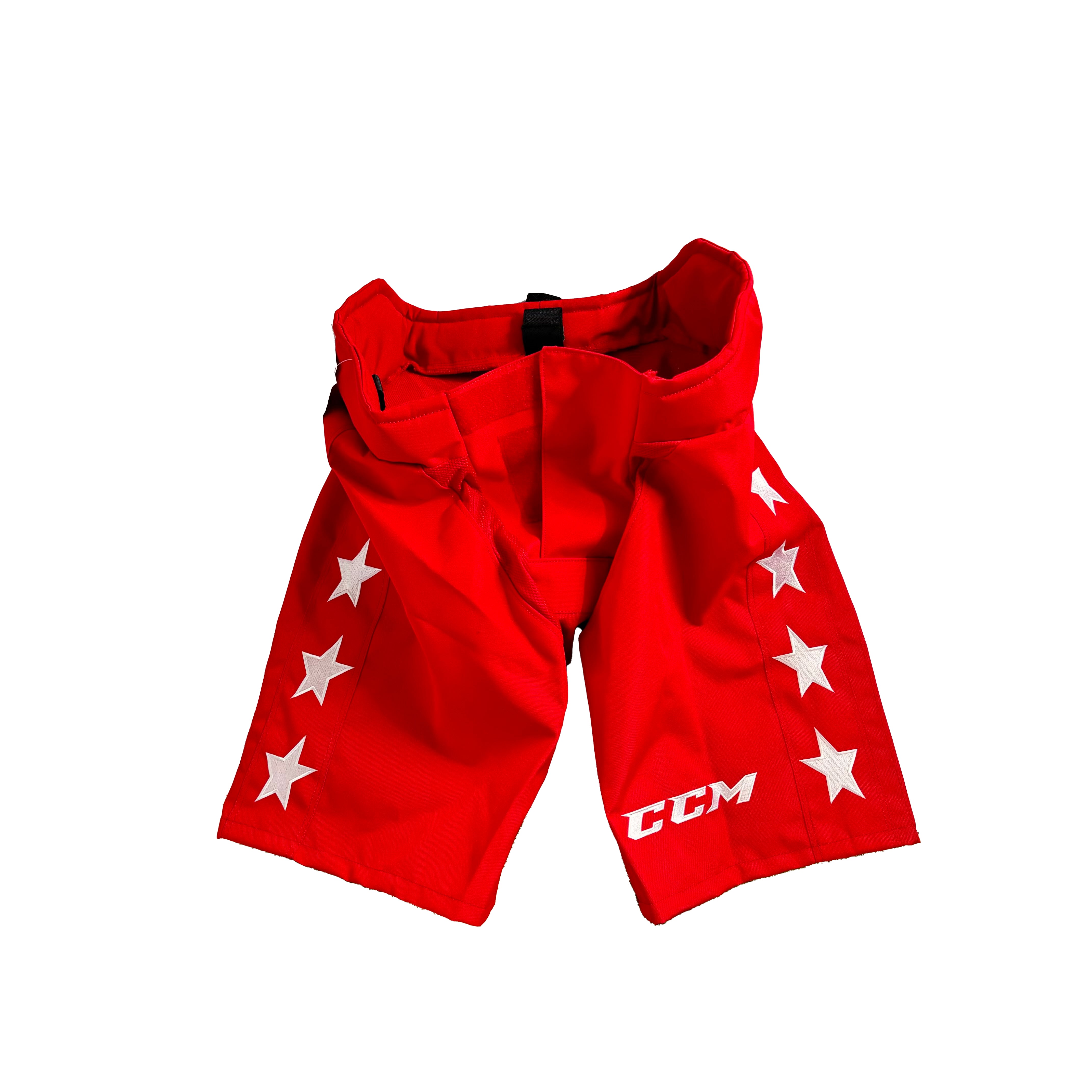 CCM PP90 - Nouvelle coque de pantalon OHL Pro Stock - Greyhounds de Sault Ste. Marie (rouge/blanc)